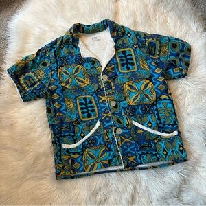 Vibrant Blue and Green Shirt